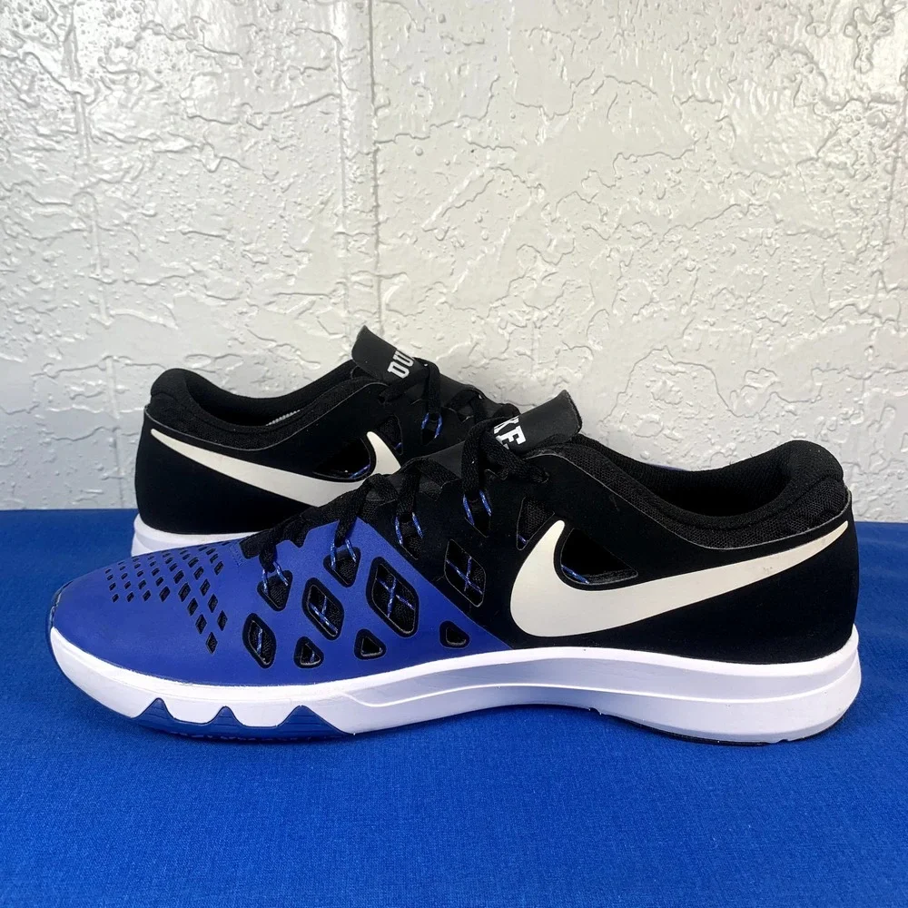 Nike Train Speed 4 Duke Blue Devils Mens 14 Black Blue Sneakers 844102-410
